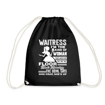 Waitress Waitress Kind Of Woman - Drawstring Bag - black - Front