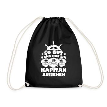 So gut kann nur ein Kapitän aussehen - Turnbeutel - Schwarz - Vorne