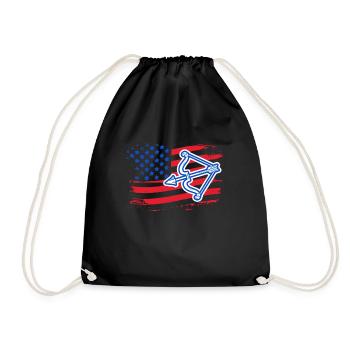 Archery Archery Flag - Drawstring Bag - black - Front