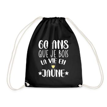 60 ans cadeau anniversaire homme humour beauf - Sac de sport léger - noir - Devant