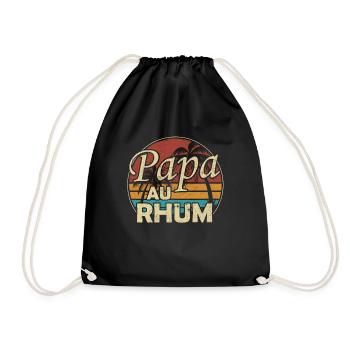 Papa Au Rhum Apéro Fête Des Pères - Sac de sport léger - noir - Devant