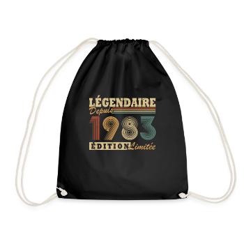 Légendaire depuis 1983 édition limitée - Sac de sport léger - noir - Devant