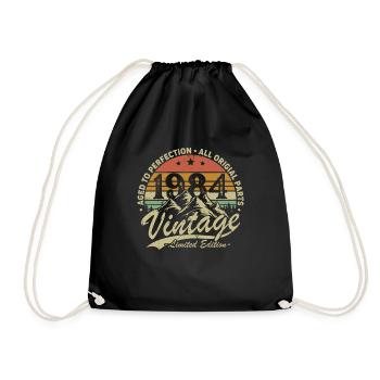 Vintage 1984 Cadeau D’anniversaire Né En 1984 - Sac de sport léger - noir - Devant