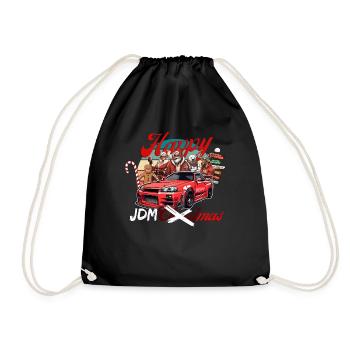 Jdm christmas edition / Tuning Mechanic Costume - Drawstring Bag - black - Front