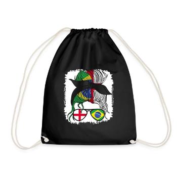 Brésil Moitié Brésilienne Brésil Angleterre Garota - Sac de sport léger - noir - Devant