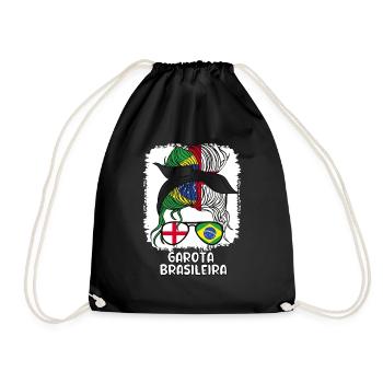 Garota Brasileira Moitié Anglaise Moitié Brésilienne - Sac de sport léger - noir - Devant