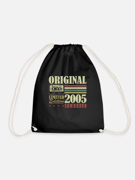 Original 2005 Jahrgang vintage Geburtstagsgeschenk - Turnbeutel - Schwarz