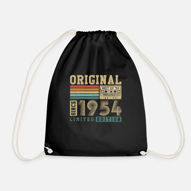 Original geboren 1954 Jahrgang Geburtstagsgeschenk - Turnbeutel - Schwarz