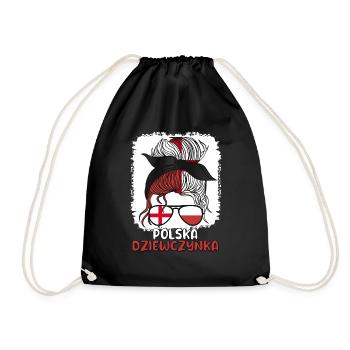 Pologne Moitié Anglais Moitié Polonais Fille Polska - Sac de sport léger - noir - Devant