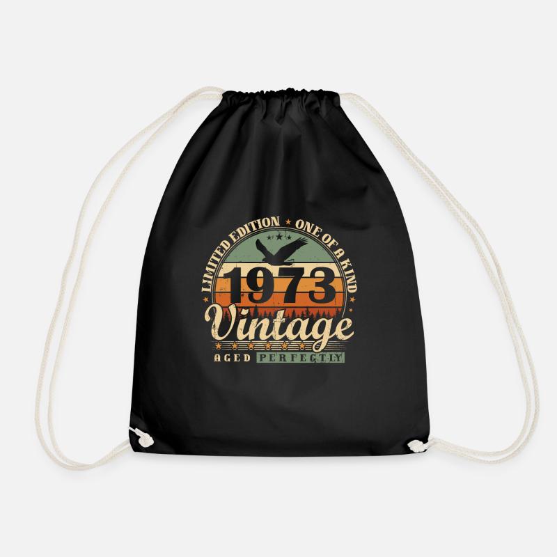 Geboren 1973 Vintage Geburtstag Geschenk - Turnbeutel - Schwarz