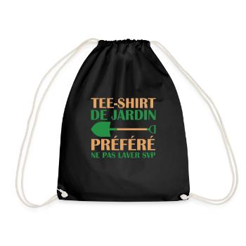 Tee Shirt De Jardin Préféré Ne Pas Laver Svp - Sac de sport léger - noir - Devant