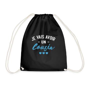 Je vais avoir un cousin - Sac de sport léger - noir - Devant