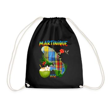 Martinique Madras Tropical Colibri - Sac de sport léger - noir - Devant