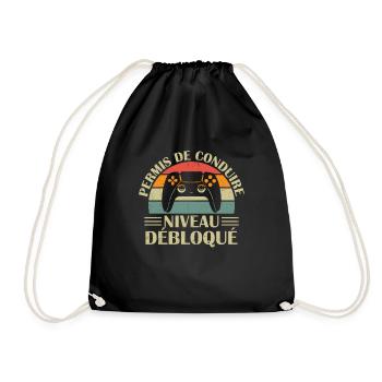 Permis de Conduire Niveau Débloqué - Sac de sport léger - noir - Devant