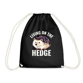 Life on the Hedge T-Shirt - Drawstring Bag - black - Front
