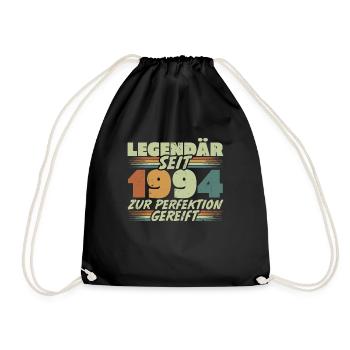 Legendär seit 1994 Jahrgang Geburtstag Geschenk - Turnbeutel - Schwarz - Vorne