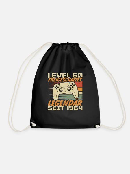 Level 60 freigeschaltet Legendär seit 1964 - Turnbeutel - Schwarz
