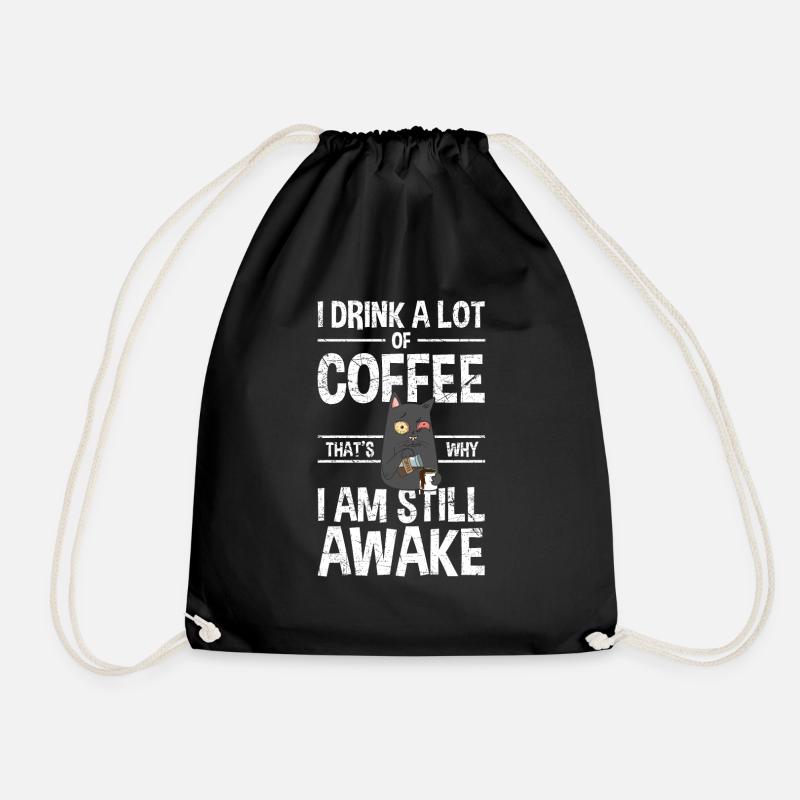 Ich Trinke Viel Kaffee - Turnbeutel - Schwarz