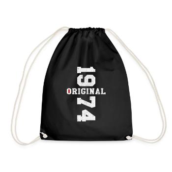 Original 1974 Rétro Cadeau d Anniversaire 50 ans - Sac de sport léger - noir - Devant