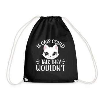 Si les chats pouvaient parler, ils ne le feraient pas - Sac de sport léger - noir - Devant