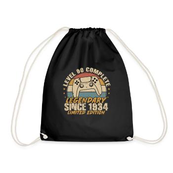Level 90 Complete Legendary since 1934 - Drawstring Bag - black - Front
