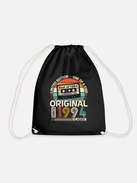 Original 1994 Vintage Retro Jubiläumsgeschenk - Turnbeutel - Schwarz