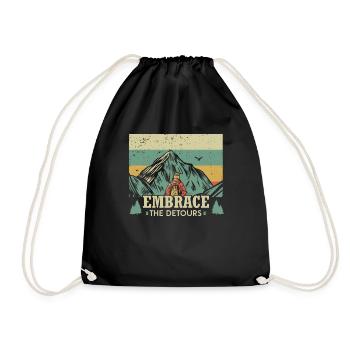 Embrassez les détours - Sac de sport léger - noir - Devant