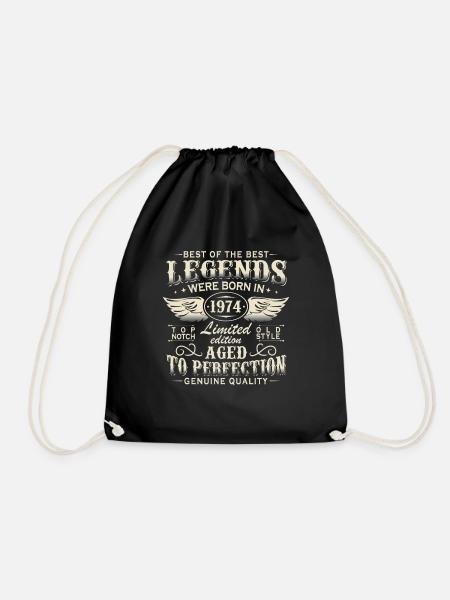 Jahrgang Legenden Geboren 1974 Vintage Geburtstag - Turnbeutel - Schwarz