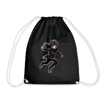 Charming Ninja Fighter I Ninja Girl I Ninja - Drawstring Bag - black - Front