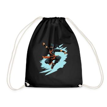 Charming Ninja Fighter I Ninja Girl I Ninja - Drawstring Bag - black - Front