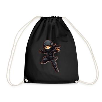 Charming Ninja Fighter I Ninja Girl I Ninja - Drawstring Bag - black - Front