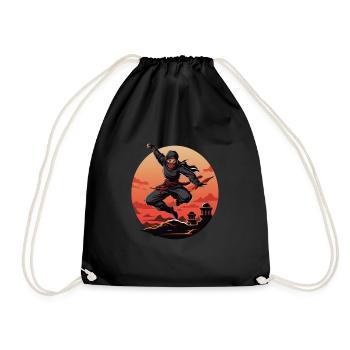Charming Ninja Fighter I Ninja Girl I Ninja - Drawstring Bag - black - Front