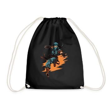 Charming Ninja Fighter I Ninja Girl I Ninja - Drawstring Bag - black - Front