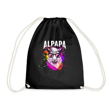 Cool Alpapa - Drawstring Bag - black - Front