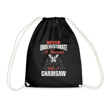 Bûcheron tronçonneuse arboriste - Sac de sport léger - noir - Devant