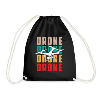 Drone - Turnbeutel - Schwarz - Vorne
