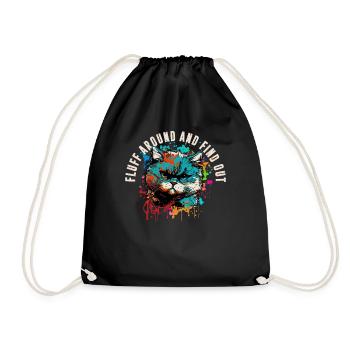 Flitching around and finding out - Drawstring Bag - black - Front