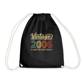 Vintage 2006 rétro cadeau d’anniversaire - Sac de sport léger - noir - Devant