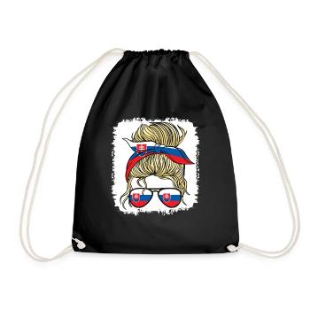 Slovenka Slowakei Flagge Mädchen Slowakische Mädchen Kinder - Turnbeutel - Schwarz - Vorne