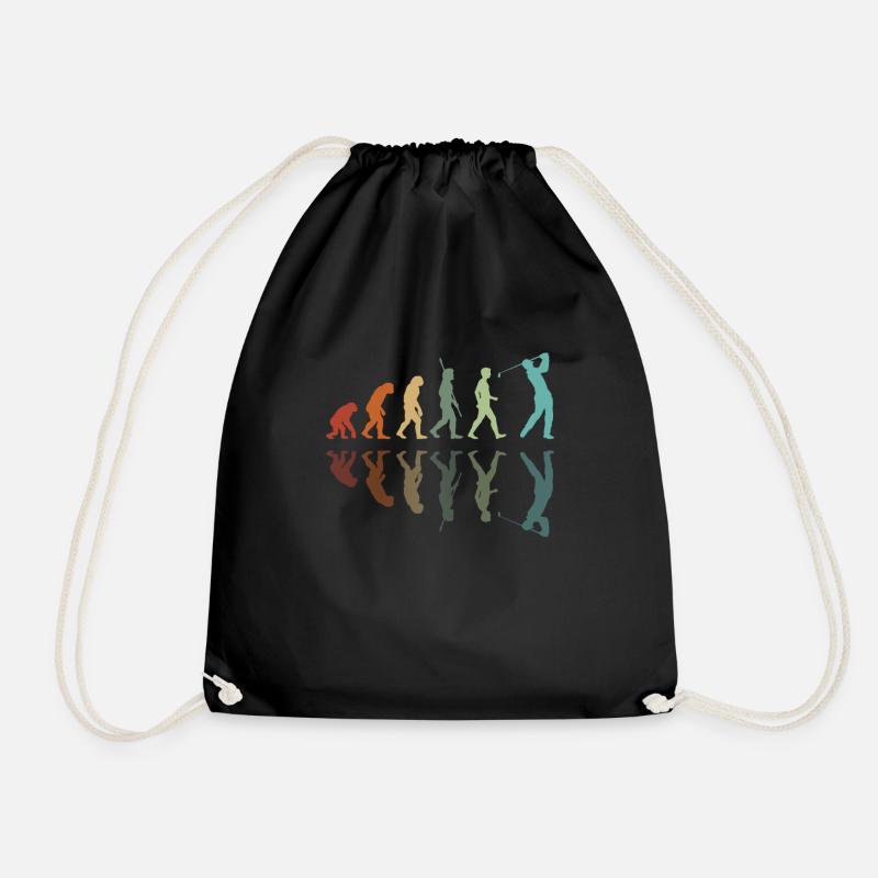 Golf Evolution - Golfer Evolution - Turnbeutel - Schwarz
