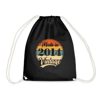 Cadeau d’anniversaire vintage 2014 10 ans - Sac de sport léger - noir - Devant