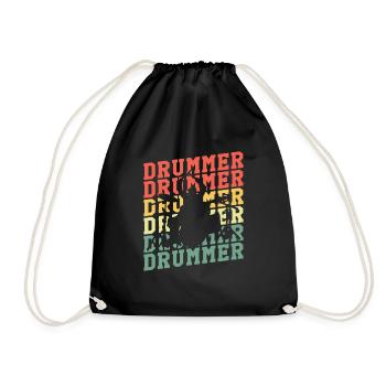 Cadeau de batteur Vintage - Sac de sport léger - noir - Devant
