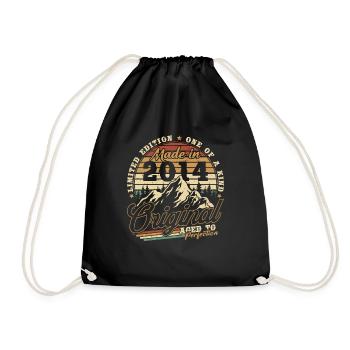Original 2014 Vintage Retro Geburtstagsgeschenk - Turnbeutel - Schwarz - Vorne