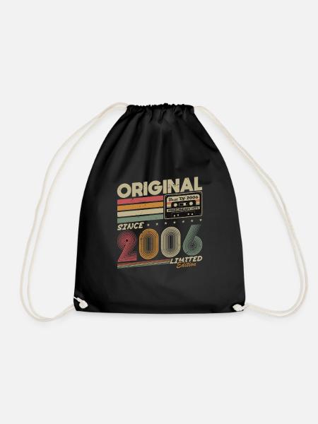 Original 2006 Jahrgang Vintage Geburtstag Geschenk - Turnbeutel - Schwarz