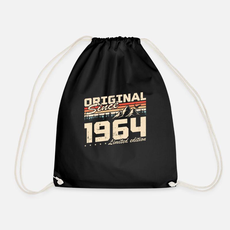 Original 1964 Geboren Vintage Geburtstag Geschenk - Turnbeutel - Schwarz