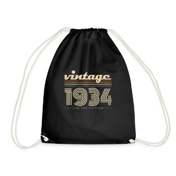 Vintage 1934 rétro Vintage cadeau d’anniversaire - Sac de sport léger - noir - Devant