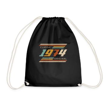 Classique 1974 Original Vintage anniversaire 1974 - Sac de sport léger - noir - Devant