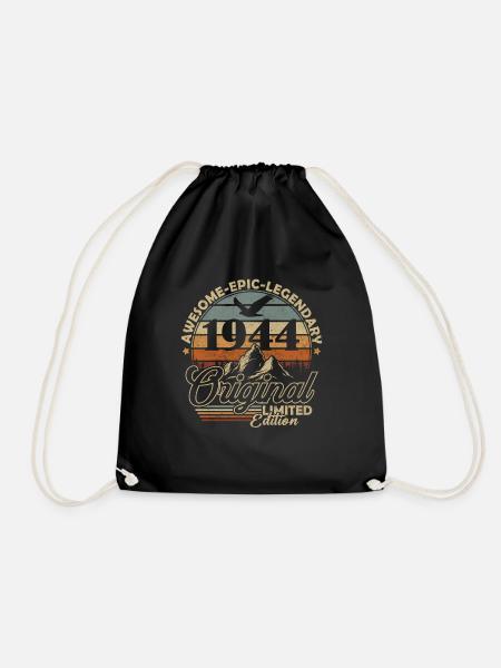 Original 1944 Vintage Retro Jubiläumsgeschenk - Turnbeutel - Schwarz