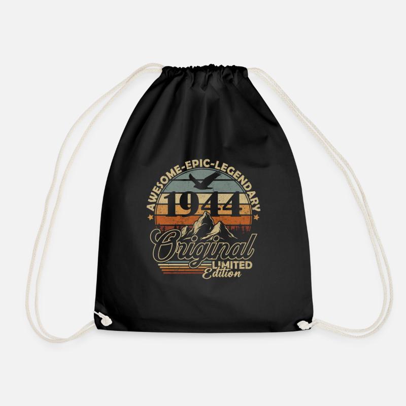 Original 1944 Vintage Retro Jubiläumsgeschenk - Turnbeutel - Schwarz