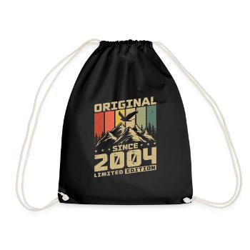 Original 2004 Vintage Retro Birthday Gift - Drawstring Bag - black - Front